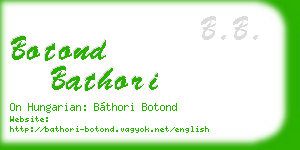 botond bathori business card