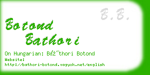 botond bathori business card